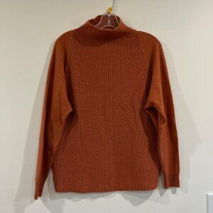 Tahari Pure Luxe Cashmere Sweater Orange Size Medium